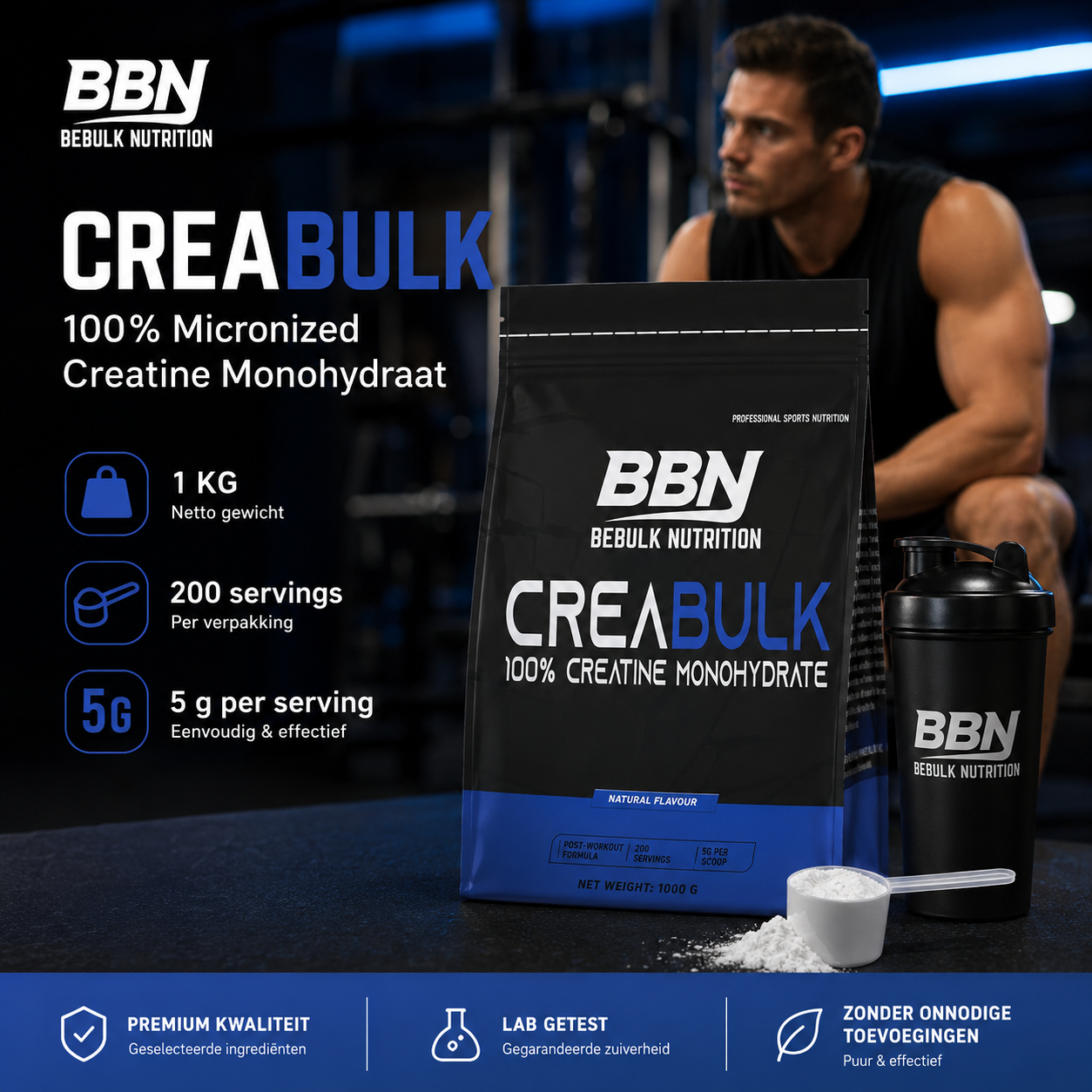 CreaBulk – 100 % mikronisiertes Kreatinmonohydrat – BeBulk Nutrition