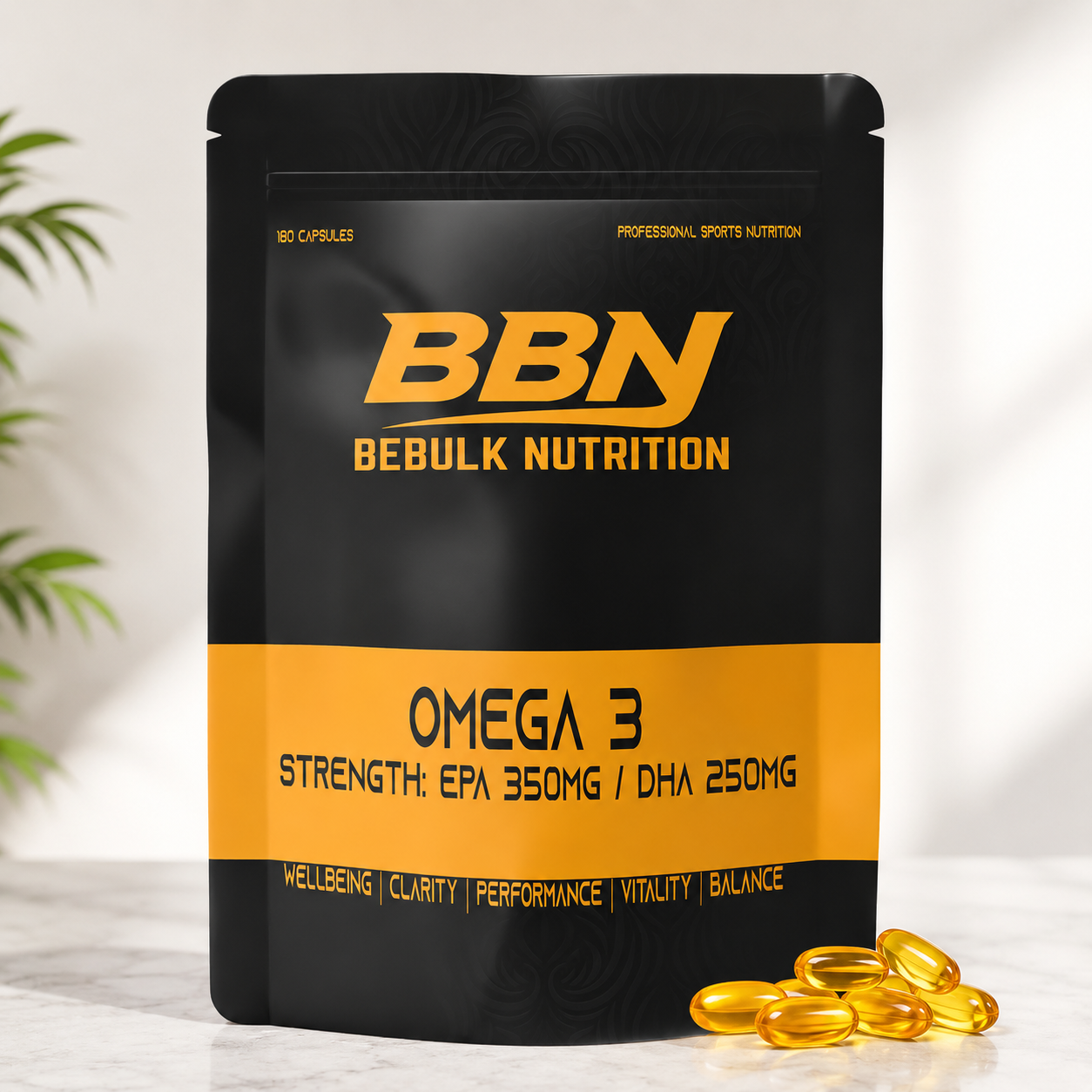 Omega-3-Fettsäuren, hochdosiert mit 350 mg EPA und 250 mg DHA – BeBulk Nutrition