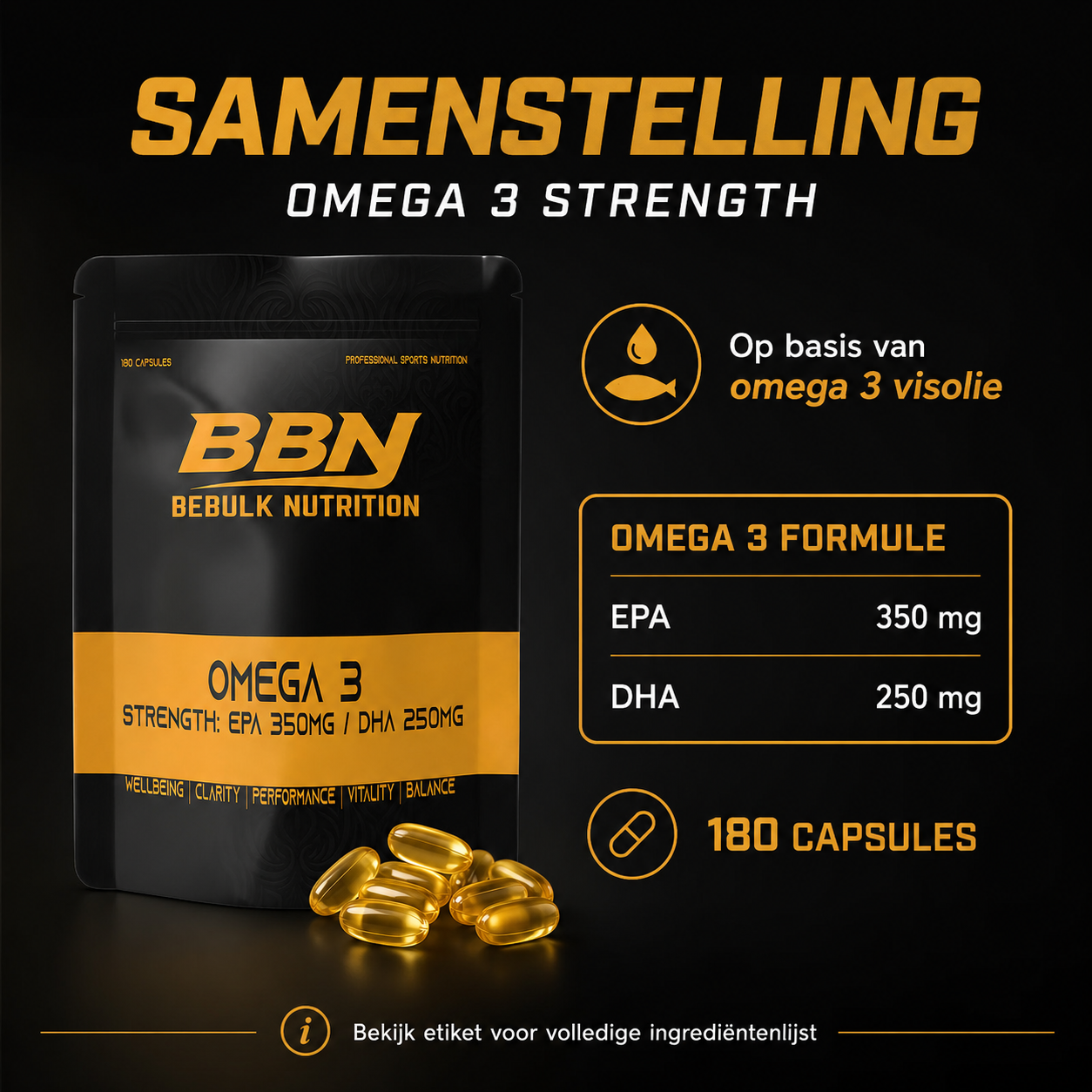 Omega-3-Fettsäuren, hochdosiert mit 350 mg EPA und 250 mg DHA – BeBulk Nutrition