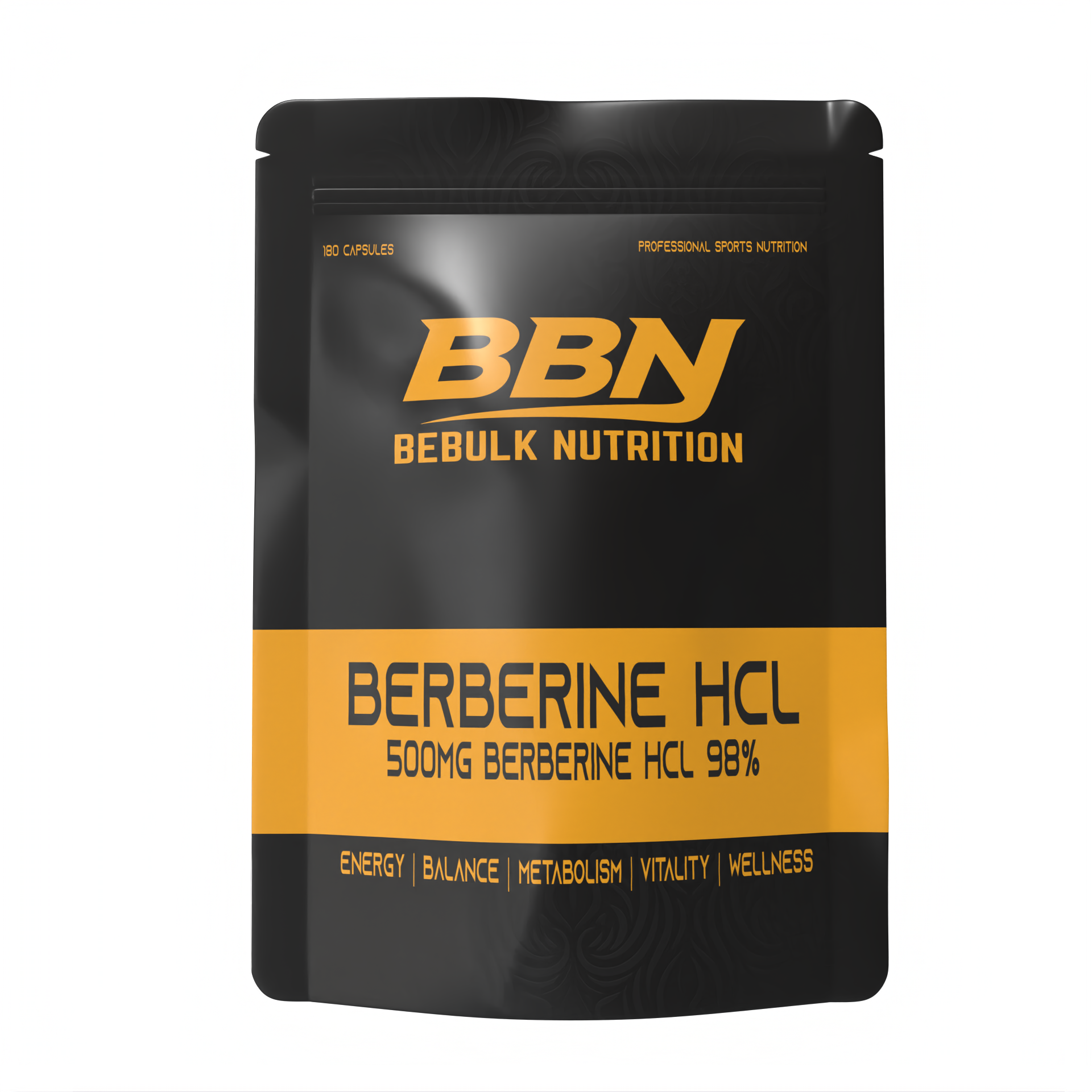 Berberin HCL 98 % – 500 mg – Vegan – BeBulk Nutrition