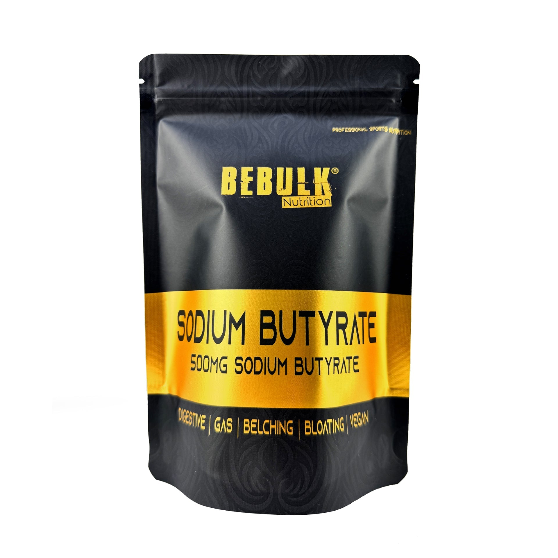 Natriumbutyrat 98 % – 500 mg – Vegan – BeBulk Nutrition 
