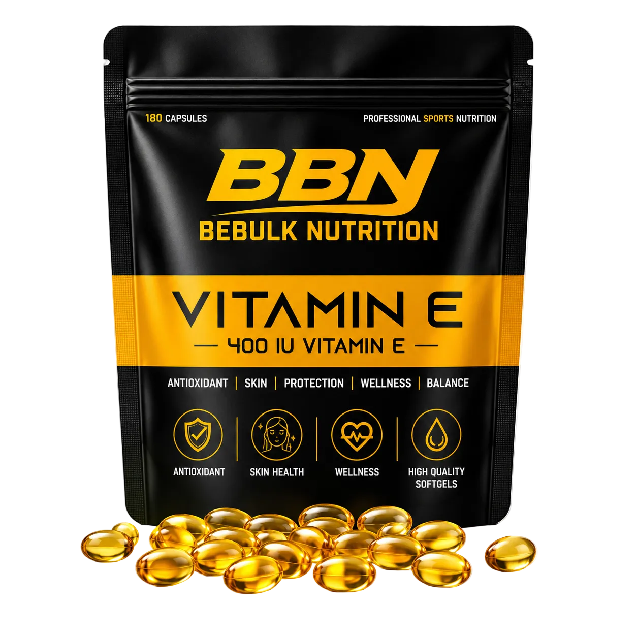 Vitamin E 400 IE – Kapseln – BeBulk Nutrition 