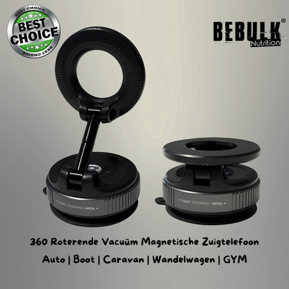 BeBulk Nutrition 360 Rotations-Vakuum, magnetischer Staubsauger, Hand-kostenloser, tragbarer magnetischer Staubsauger, Staubsauger für Auto Gym, Spiegeldusche