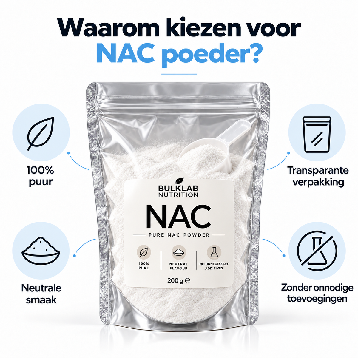 NAC – N-Acetyl-L-Cystein-Pulver – BulkLab Nutrition 