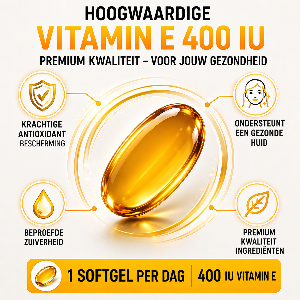 Vitamin E 400 IE – Kapseln – BeBulk Nutrition 