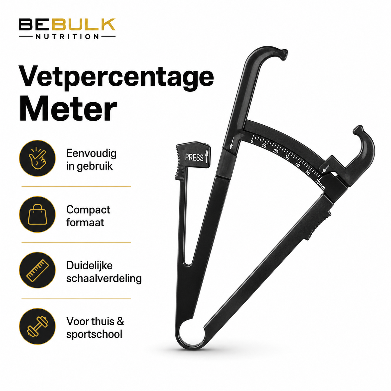 Körperfettmessgerät – Fettmesszange – Körperfettanteilsmesser – BeBulk Nutrition