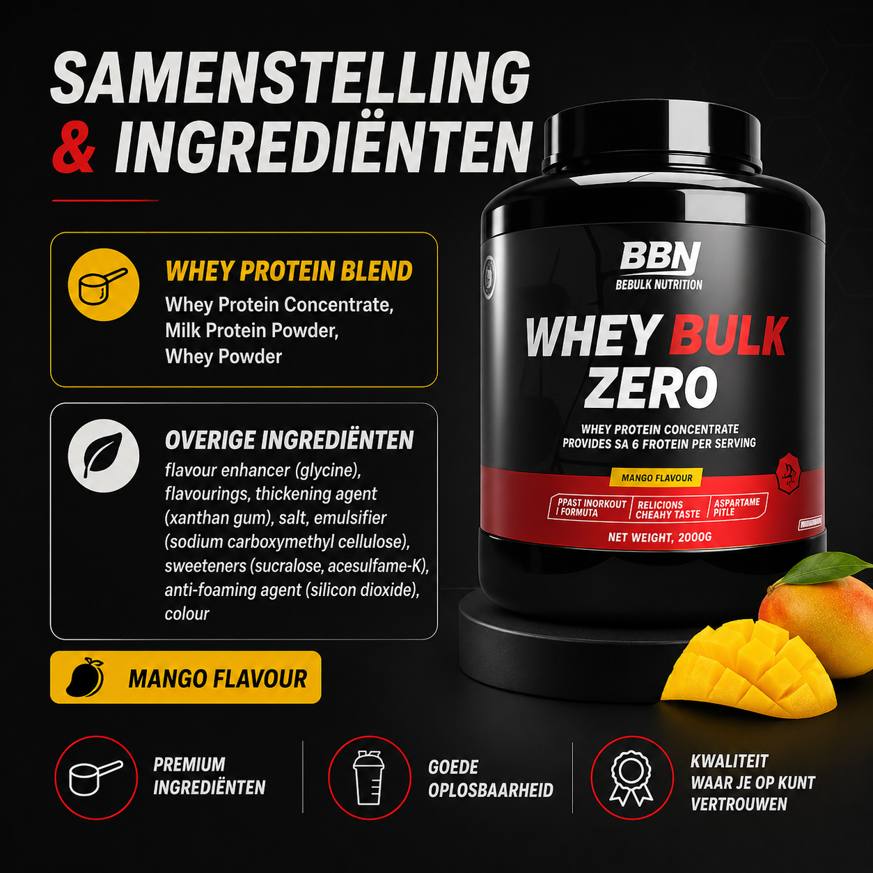 Whey Bulk Zero - BeBulk Nutrition 