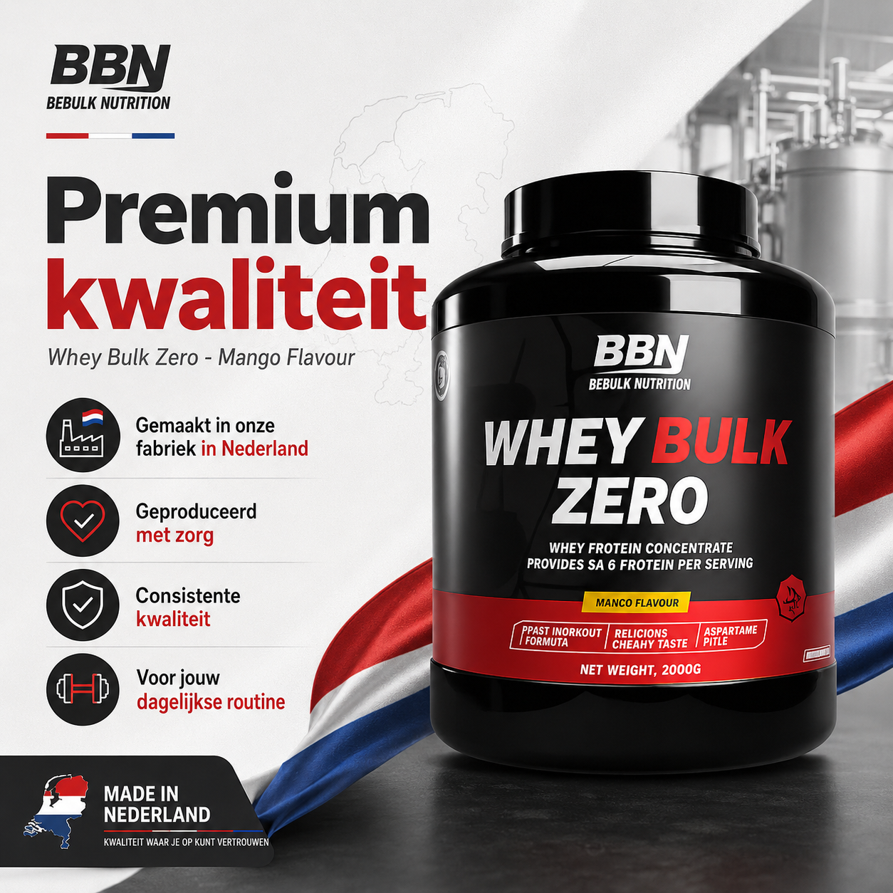 Whey Bulk Zero - BeBulk Nutrition 