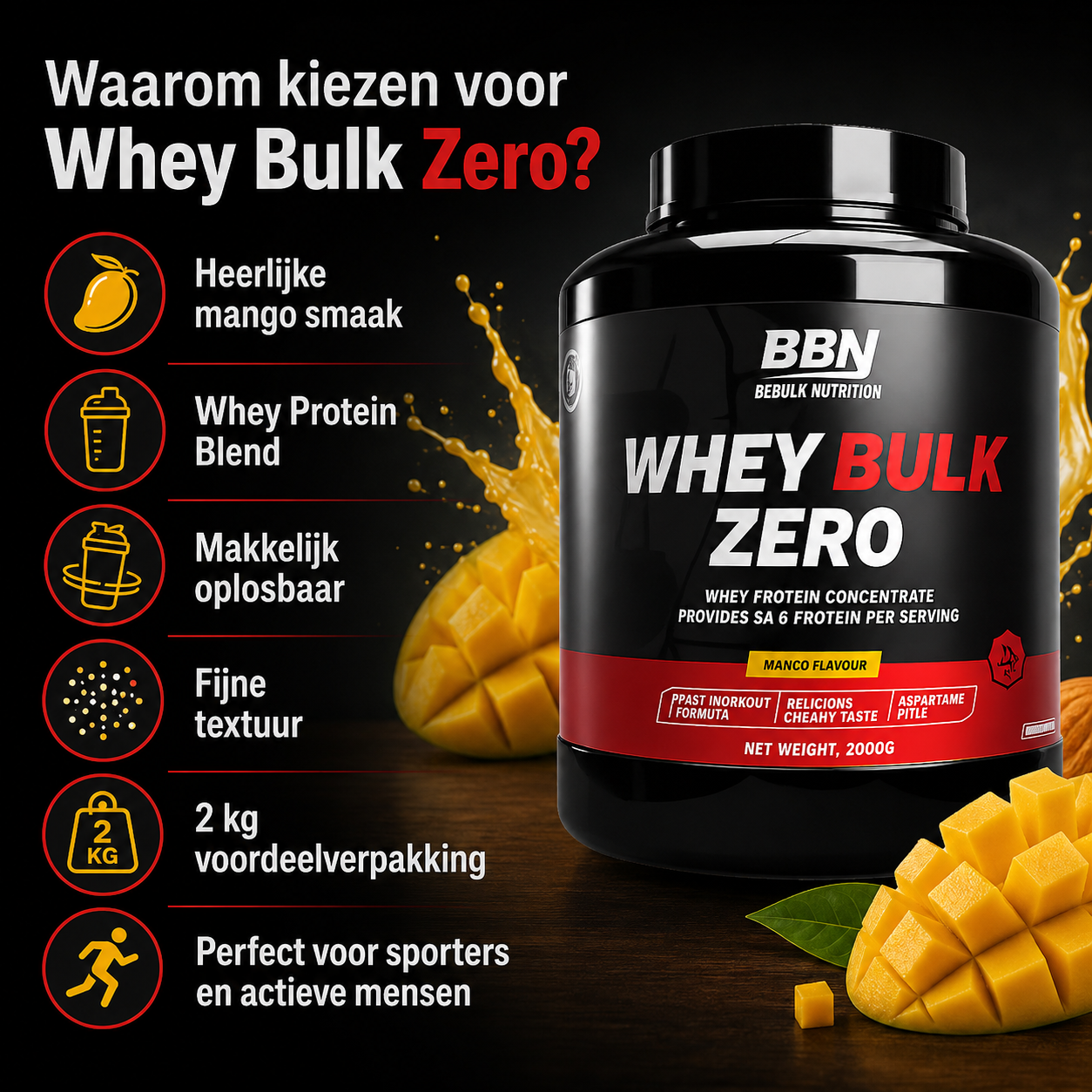 Whey Bulk Zero - BeBulk Nutrition 
