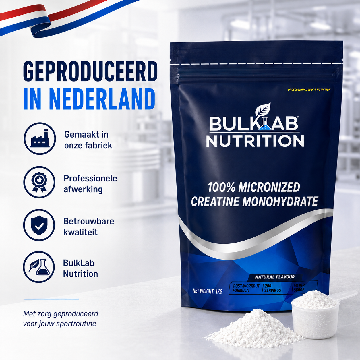 100 % mikronisiertes Kreatinmonohydrat – BulkLab Nutrition
