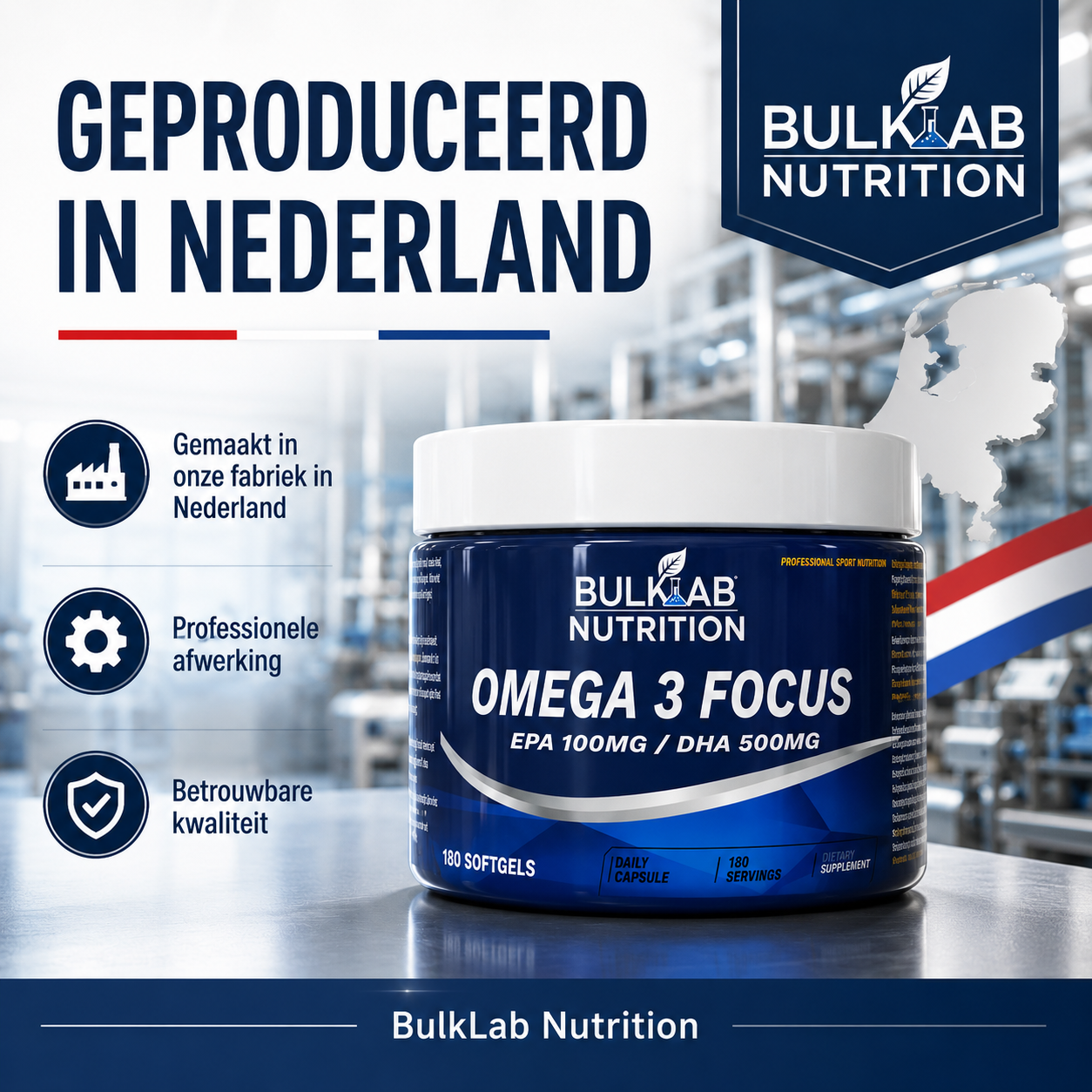 Omega-3-Fokus: EPA 100 mg / DHA 500 mg – BulkLab Nutrition 