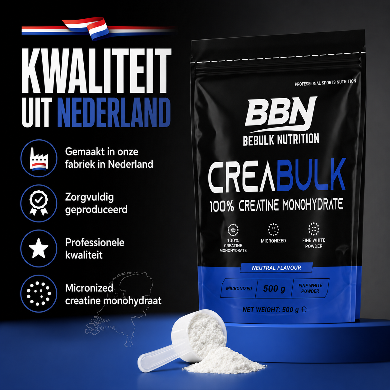 CreaBulk – 100 % mikronisiertes Kreatinmonohydrat – BeBulk Nutrition 
