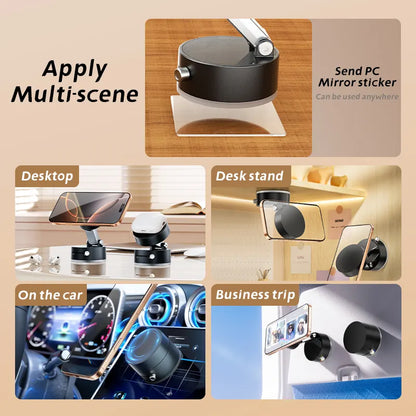 BeBulk Nutrition® Scherm Wand Glazen Auto Magnetische Telefon Halter Hands Kostenloser Doppelter Magnetischer Staubsauger Zuig Telefon Mount Halter Für Alle Telefone