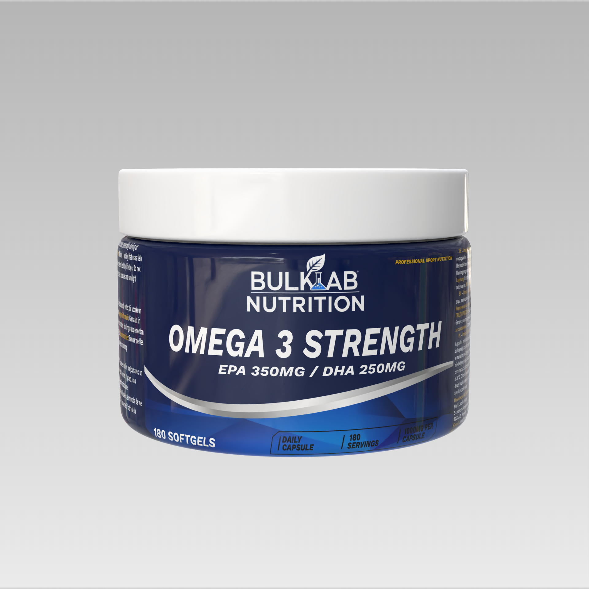 Omega-3-Fettsäuren, hochdosiert mit 350 mg EPA und 250 mg DHA – BulkLab Nutrition 