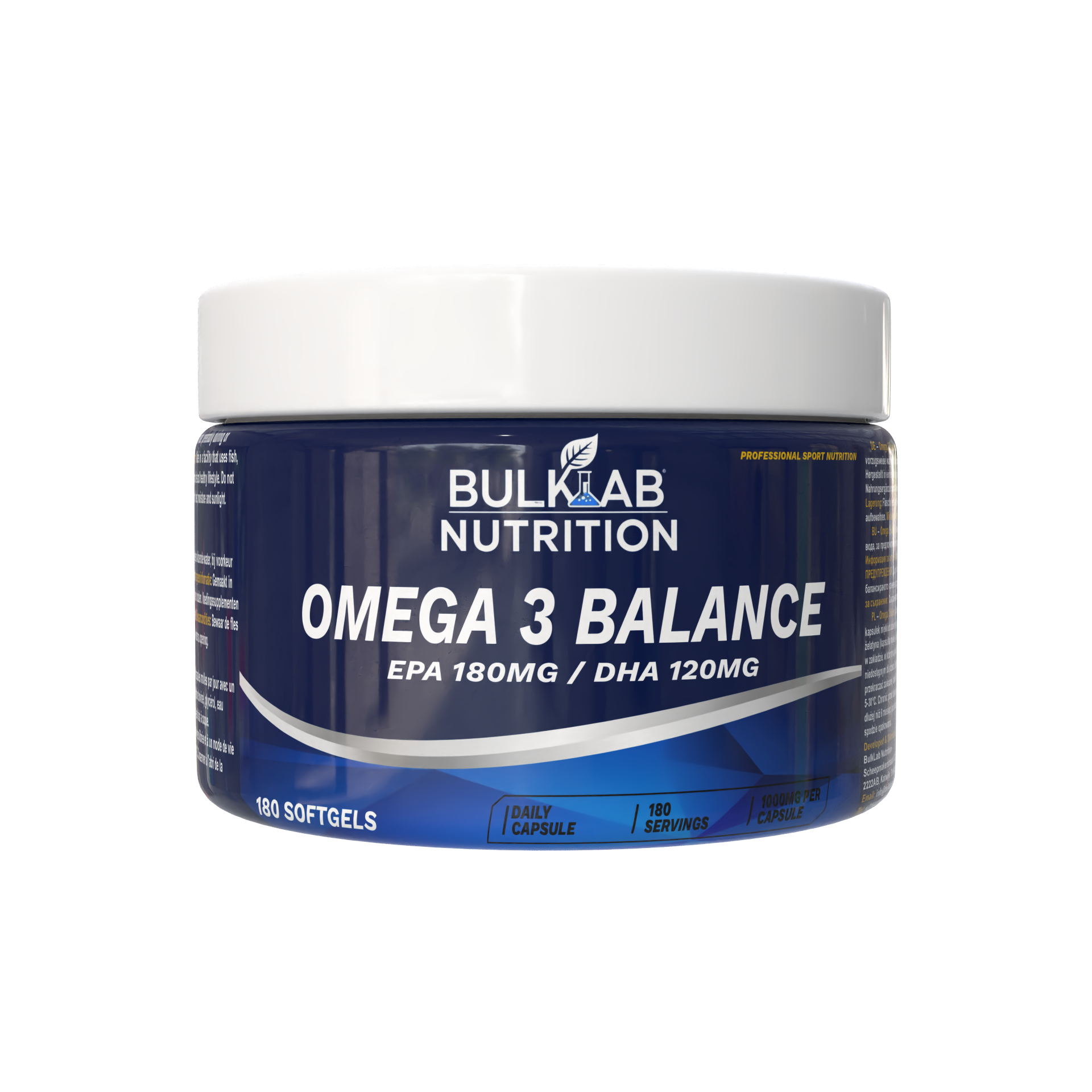Omega-3-Balance EPA 180 mg / DHA 120 mg – BulkLab Nutrition 