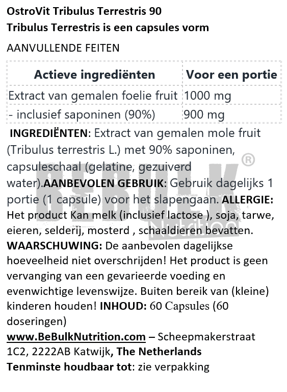 Tribulus Terrestris 90 60 capsules